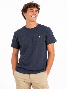 Polo by Ralph Lauren Navy Short Sleeve Crewneck Tee with Embroidered Logo-S